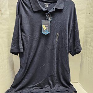 New Supima Roundtree & Yorke Mens Polo Blue Shirt Short Sleeve XL